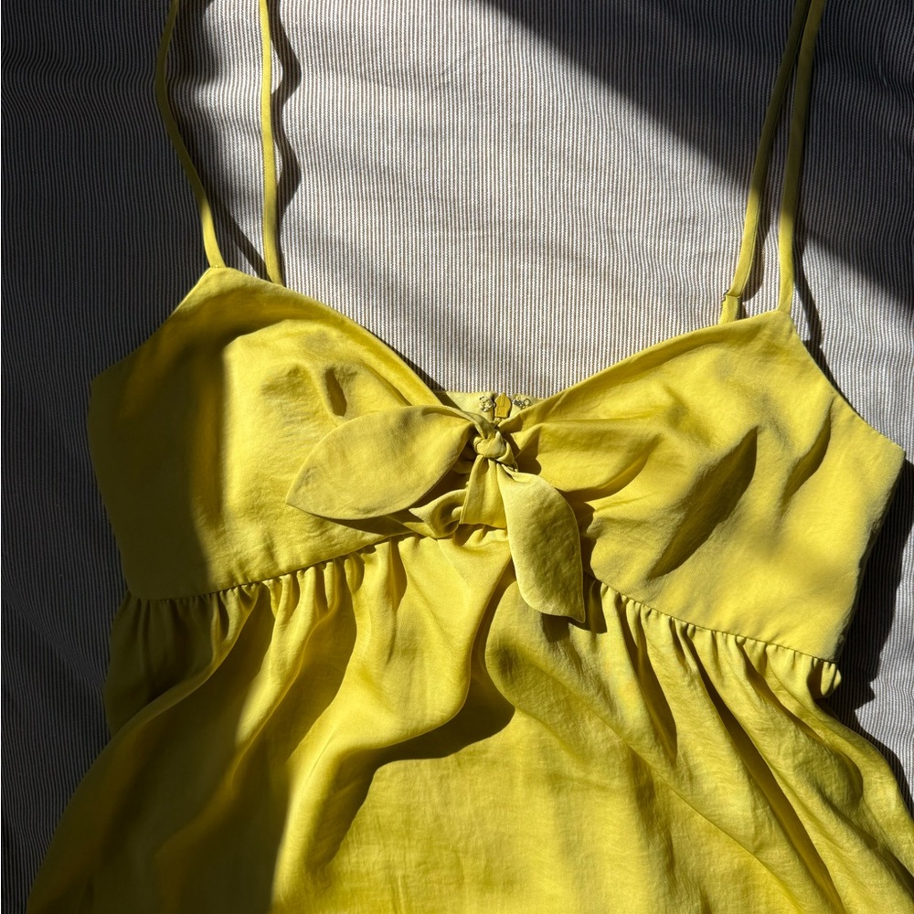 Calvin Klein Yellow Chartreuse Midi Dress size 4